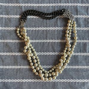 Stella and Dot 2 in 1 pearl necklace